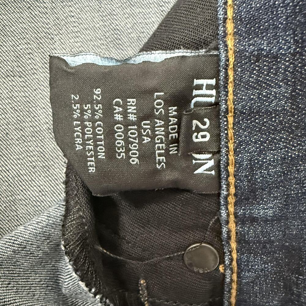 Hudson Luna Super Skinny Crop Jeans Womens 29 Blue Glam Embellished Side Stripe - Picture 8 of 14